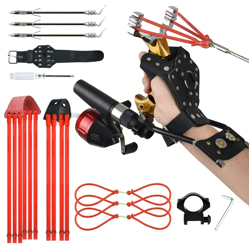 Outdoor Power Solutions - Powerful Fishing Slingsshot with Wrist Rest