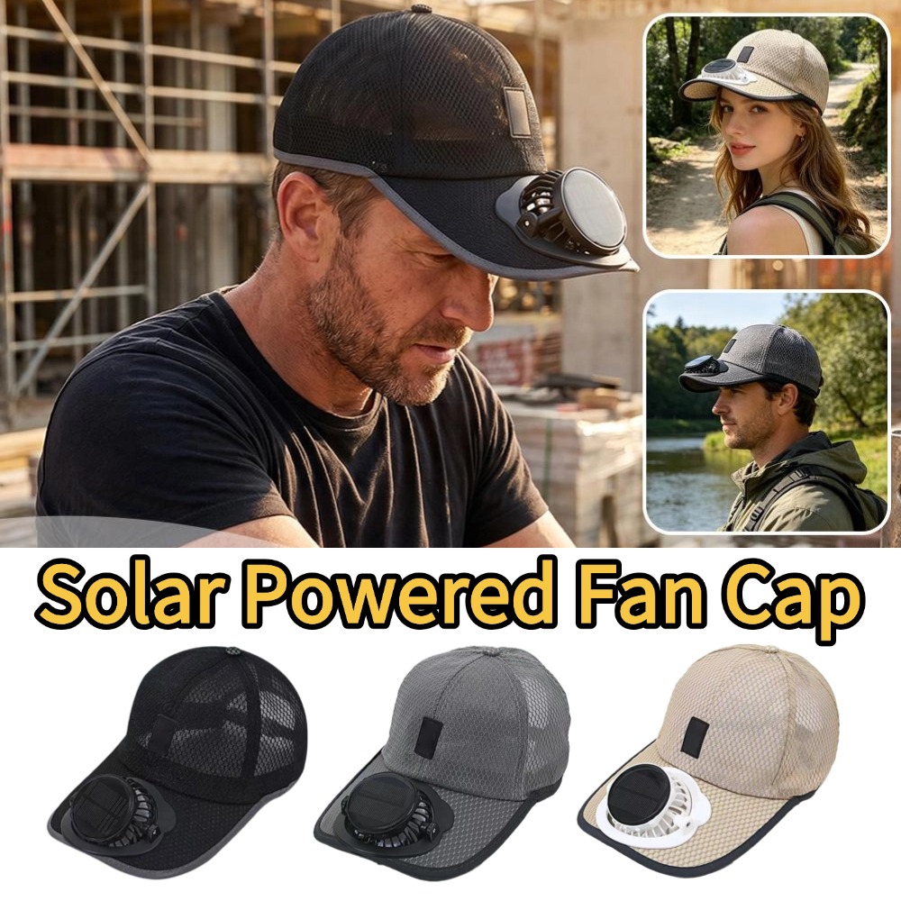 Unisex Solar Powered Fan Cap F - Outdoor Powersports recension och pris