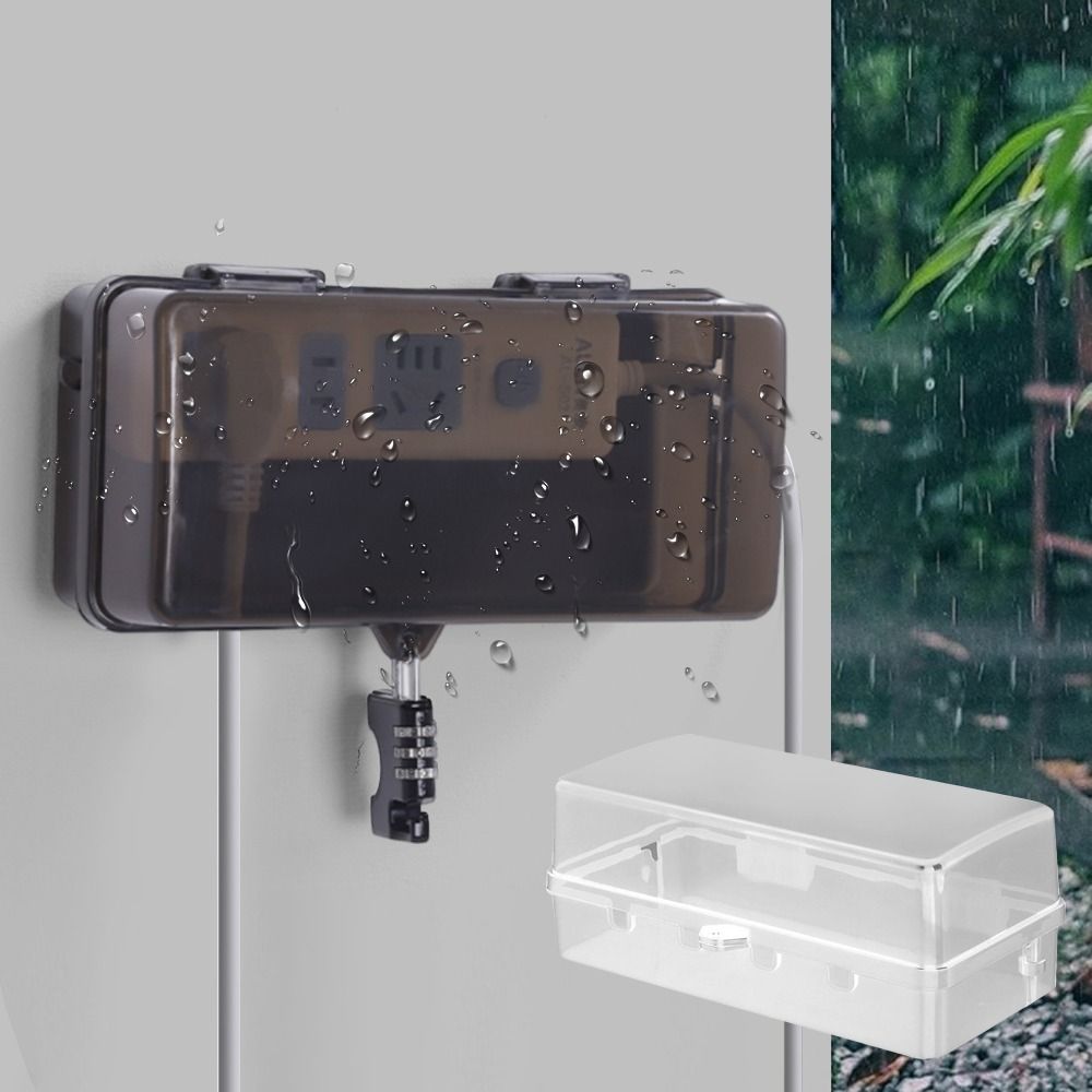 Durable Plastic Plug Box Anti- - Outdoor Power Outlet Extension recension och pris