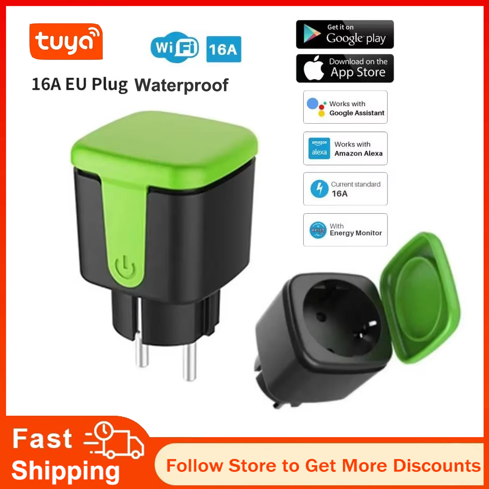 Tuya EU 16A WiFi Smart Waterpr - Outdoor Power Plug recension och pris