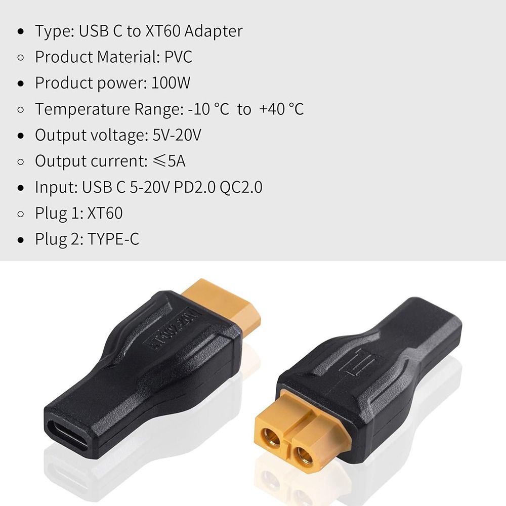 5525 7450 USB C to XT60 Adapte - Outdoor Power Adapter Usb recension och pris