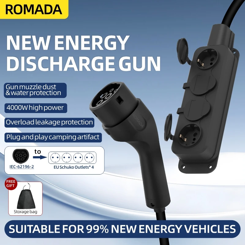 Portable 16A 4KW V2L Cable Ele - Outdoor Power Plug recension och pris