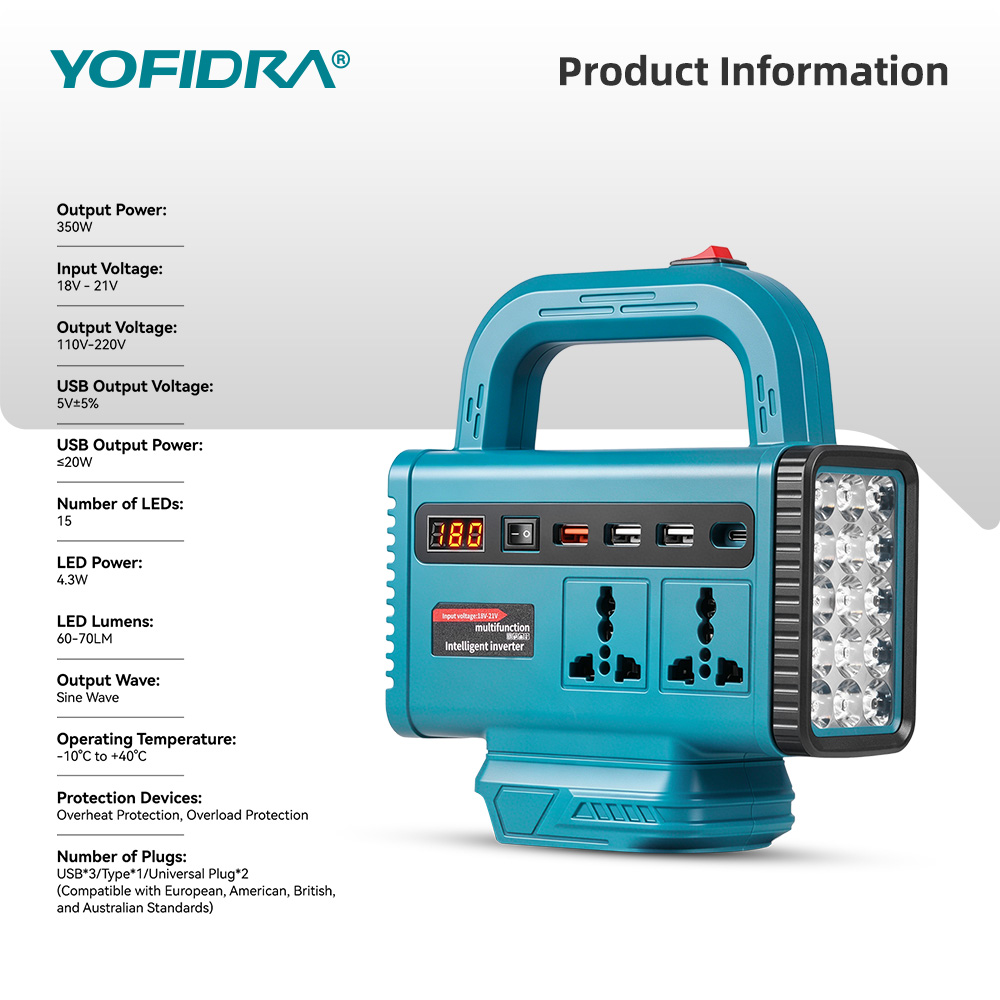 YOFIDRA 220V Portable Power In - Outdoor Powerwall recension och pris
