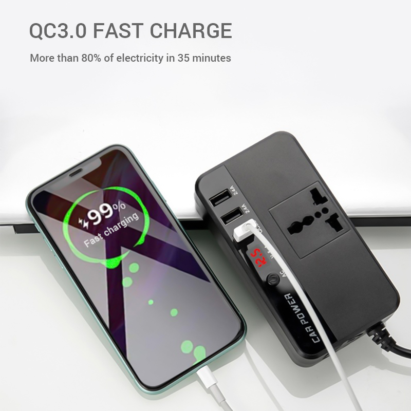 200W Portable Car Inverter Car - Outdoor Power Adapter Usb recension och pris