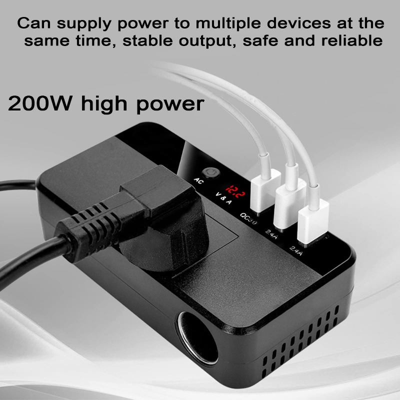 200W Portable Car Inverter Car - Outdoor Power Adapter Usb recension och pris