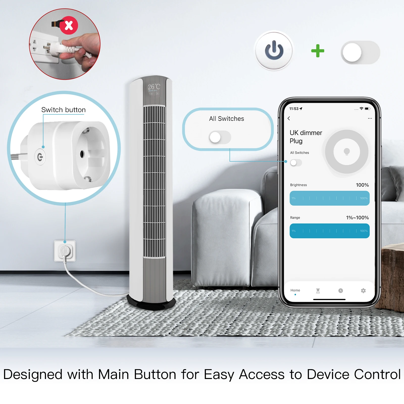 MOES Tuya WiFi Smart Plug Dimm - Outdoor Power Timer recension och pris